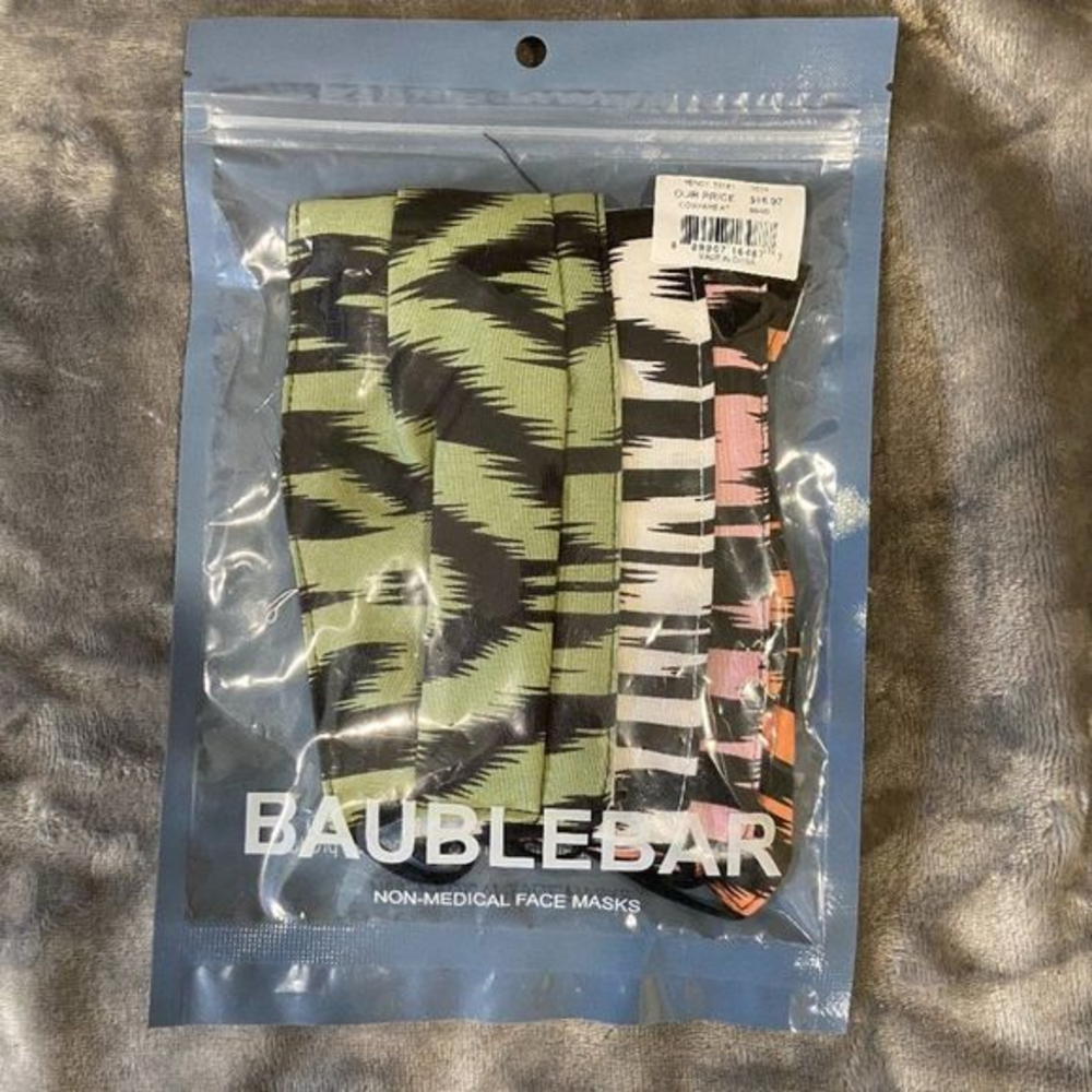 NWT BAUBLEBAR‎ Cloth Animal Print Face Masks